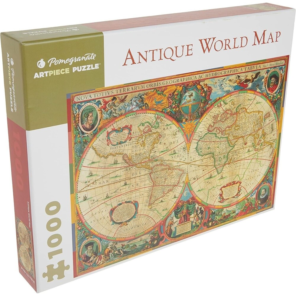 “Antique World Map” Pomegranate Art 1000 Piece 29x20 Jigsaw Puzzle